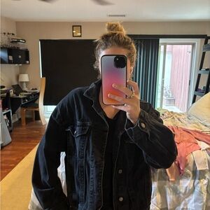 Agolde Black Denim Jacket